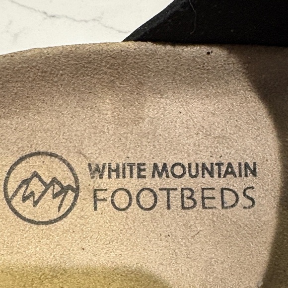 White Mountain Black Sandals with Buckle Worn once - Picture 5 of 6